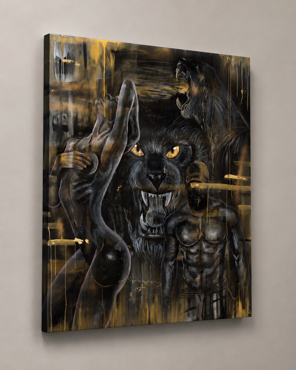 "Or Noir" - Original Acrylic Painting | 48 x 60 in