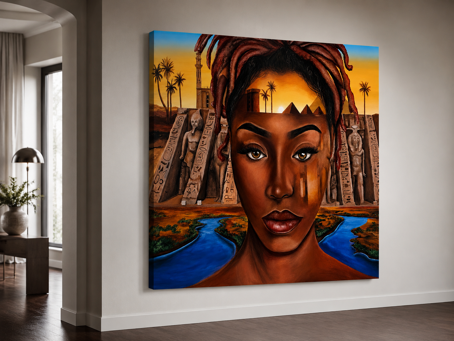 "Nefertiti" Original Painting | 65 x 65 in