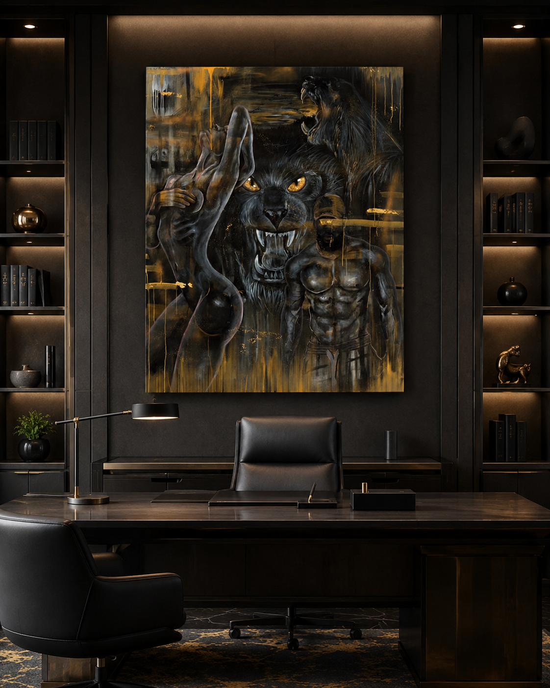 "Or Noir" - Original Acrylic Painting | 48 x 60 in