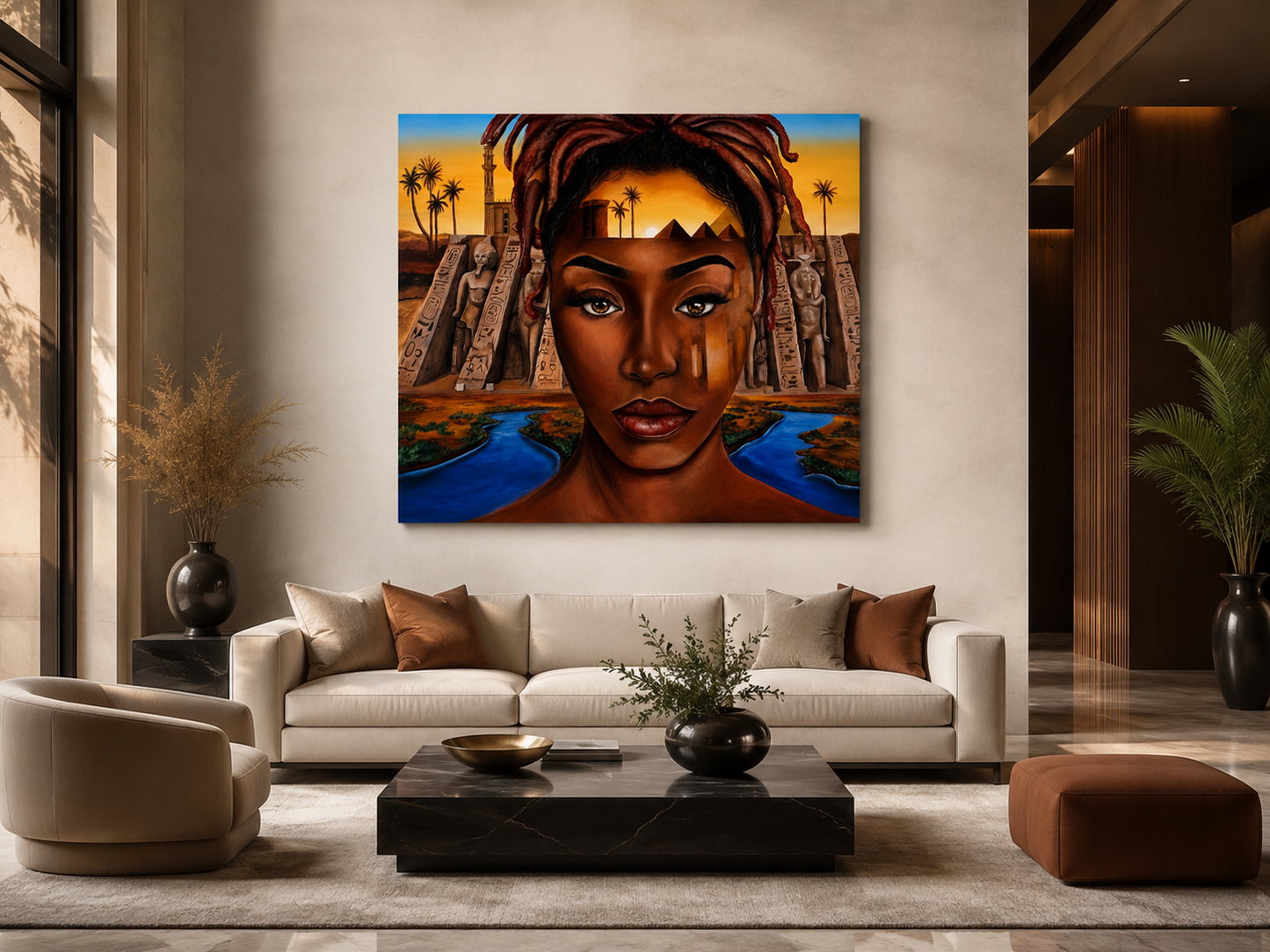 "Nefertiti" Original Painting | 65 x 65 in