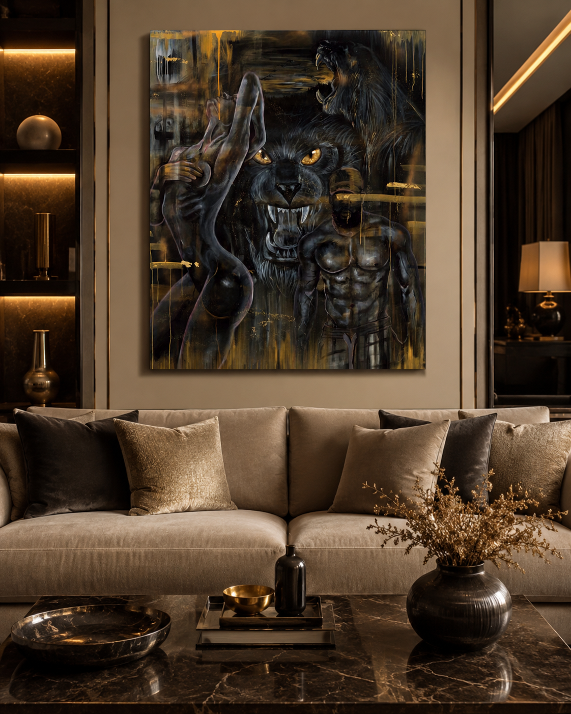 "Or Noir" - Original Acrylic Painting | 48 x 60 in