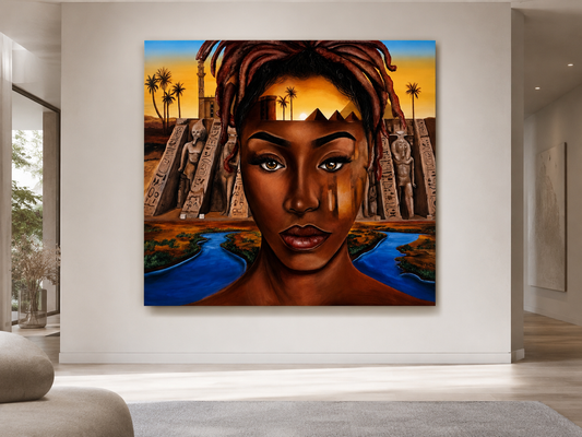 "Nefertiti" Original Painting | 65 x 65 in