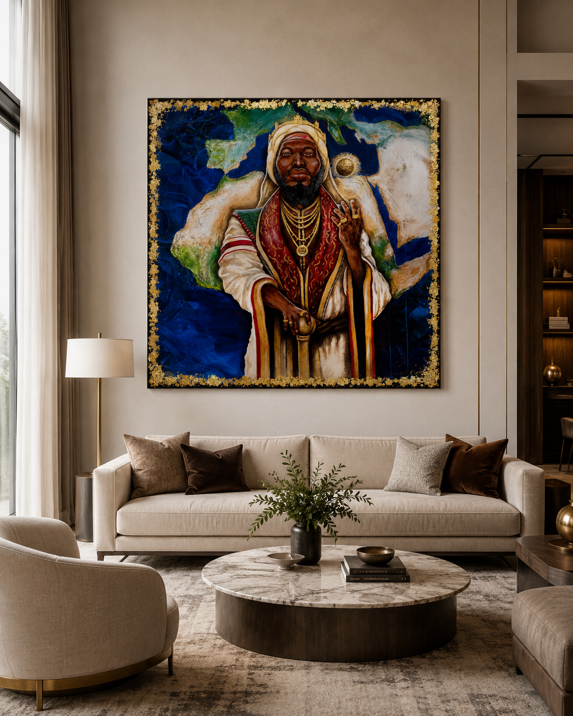 Mansa Musa Original Painting | 65 x 65 in