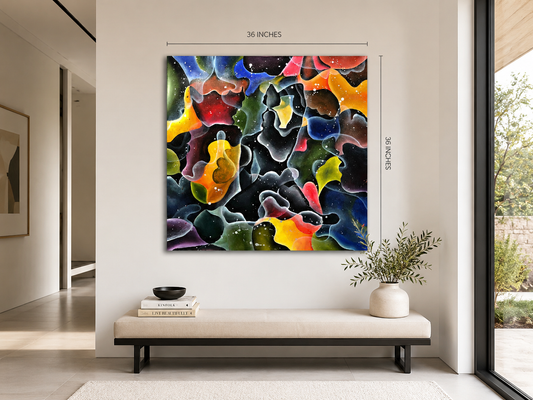 "Neg Mawon" Haitian Freedom Original Painting | 36 x 36 in