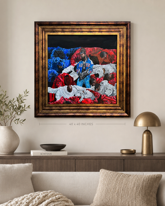 "Kendrik Lamar" - Framed Original Painting | 40 x 40 in