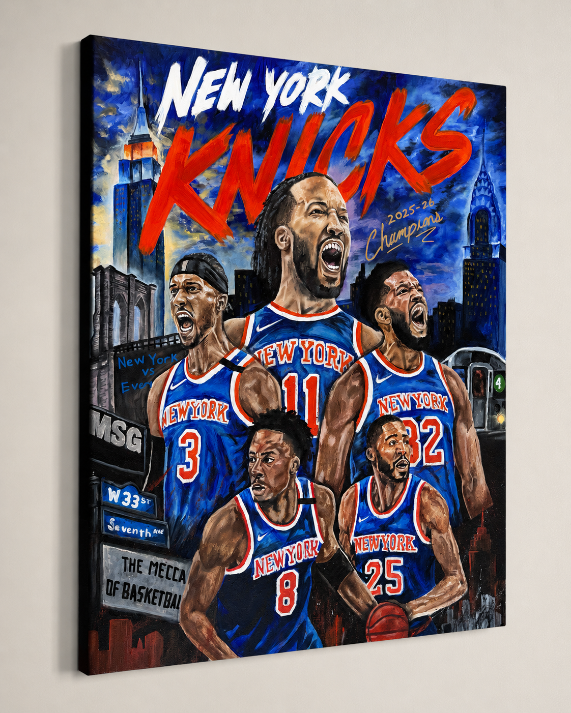 New York Knicks: 2025–26 Champions - Original Painting | 24 x 30 in