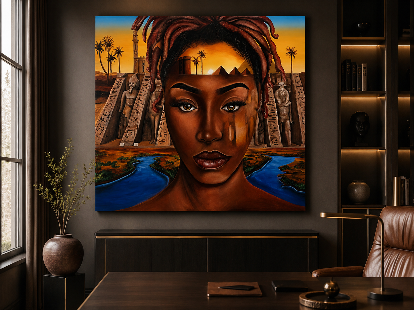 "Nefertiti" Original Painting | 65 x 65 in