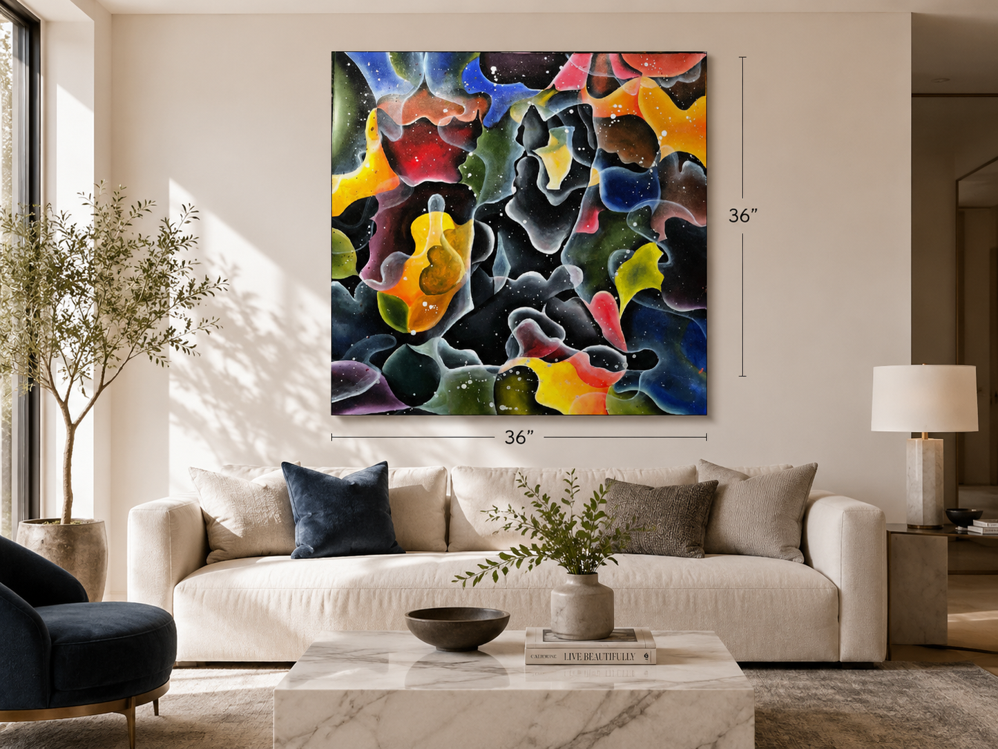 "Neg Mawon" Haitian Freedom Original Painting | 36 x 36 in