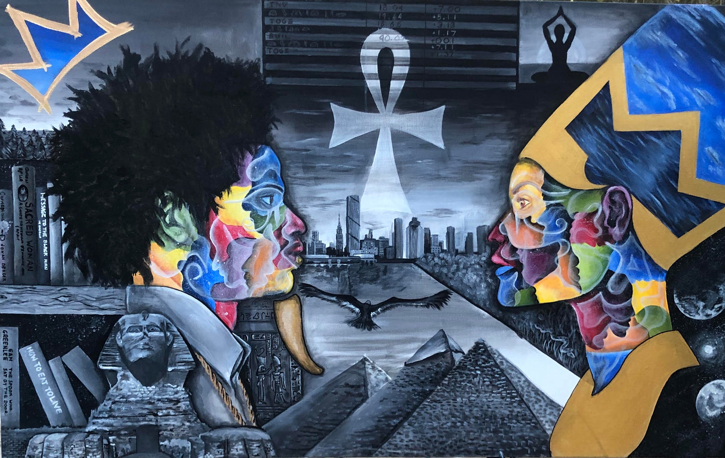 "Balance Between Beings" Original Painting | 24 x 48 in