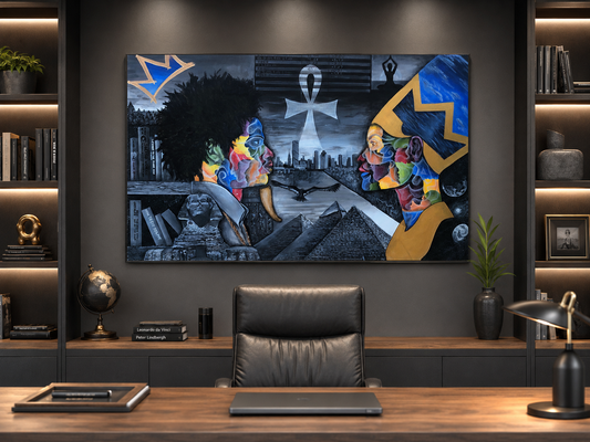 "Balance Between Beings" Original Painting | 24 x 48 in
