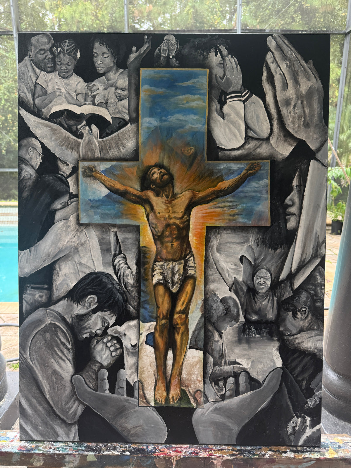 The Weight of Grace | Original Christian Painting | Carl Joseph Art
