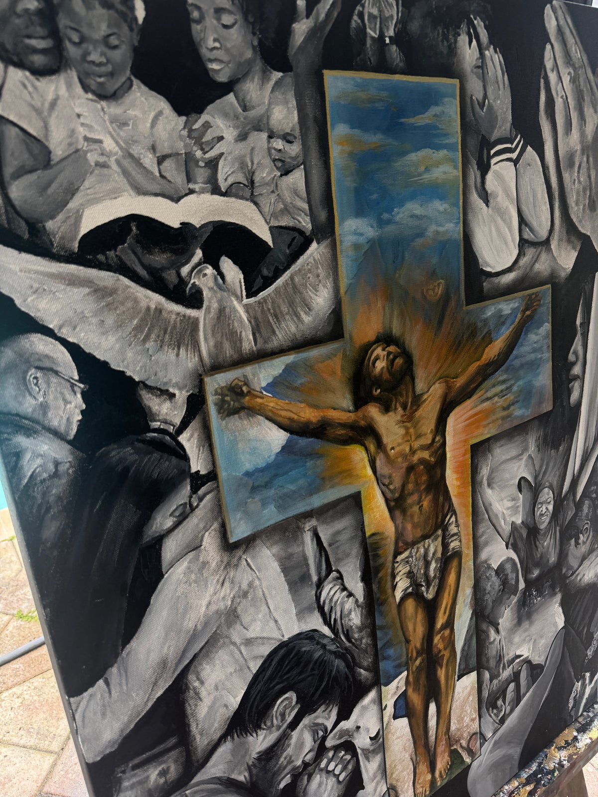 The Weight of Grace | Original Christian Painting | Carl Joseph Art