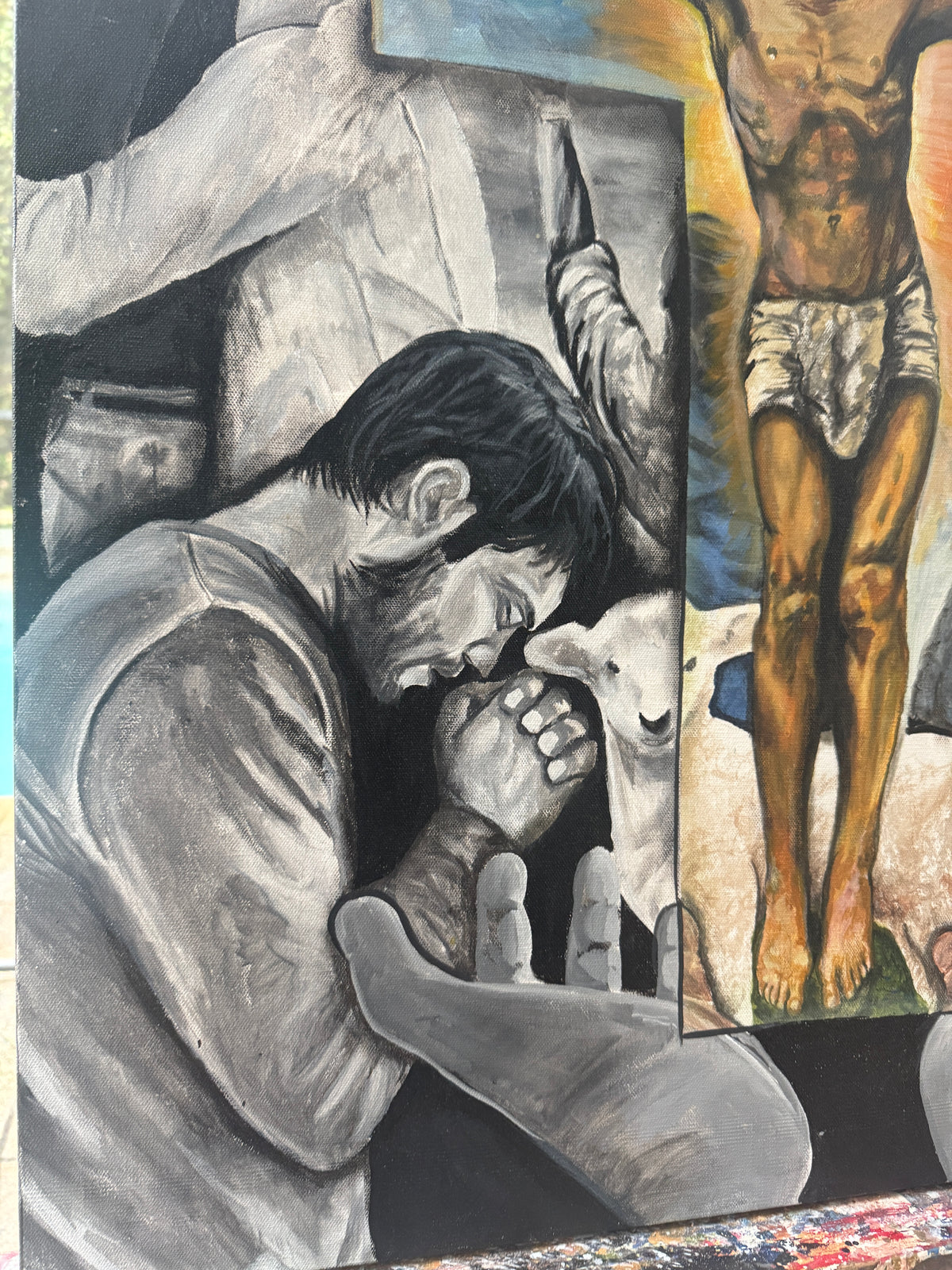 The Weight of Grace | Original Christian Painting | Carl Joseph Art