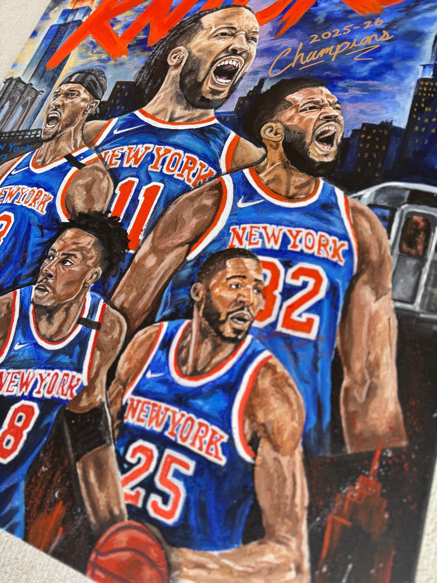 New York Knicks: 2025–26 Champions - Original Painting | 24 x 30 in