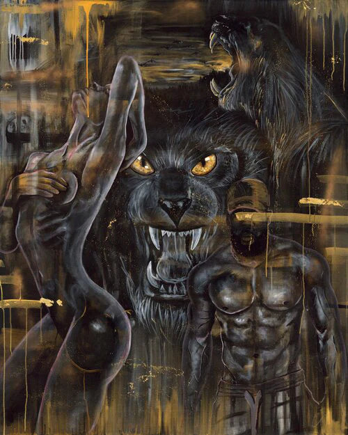 "Or Noir" - Original Acrylic Painting | 48 x 60 in